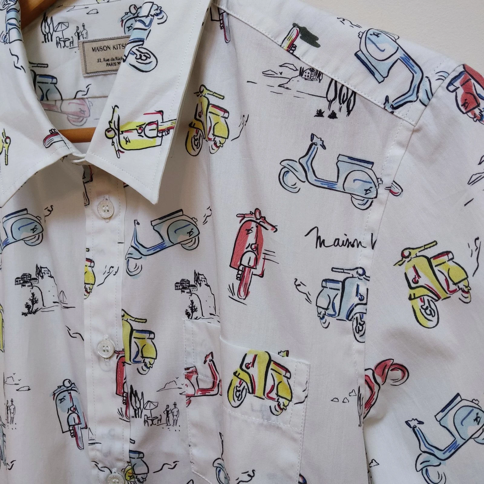 Maison Kitsuné Taille M / 40 Chemise à manches courtes Mup Imprimé multicolore – photo 9